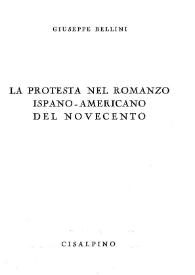 La protesta nel romanzo ispano-americano del novecento