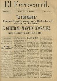 El Ferrocarril : periódico independiente y liberal. Cuarta época, tomo I, núm. 47, 12 de junio de 1898