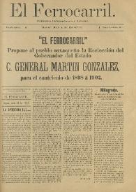 El Ferrocarril : periódico independiente y liberal. Cuarta época, tomo I, núm. 49, 19 de junio de 1898