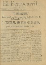 El Ferrocarril : periódico independiente y liberal. Cuarta época, tomo I, núm. 51, 26 de junio de 1898