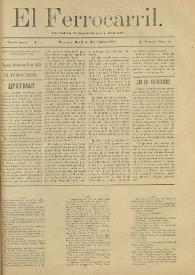 El Ferrocarril : periódico independiente y liberal. Cuarta época, tomo I, núm. 74, 15 de septiembre de 1898