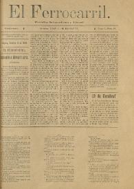 El Ferrocarril : periódico independiente y liberal. Cuarta época, tomo I, núm. 80, 6 de octubre de 1898