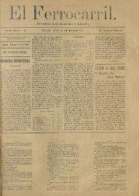 El Ferrocarril : periódico independiente y liberal. Cuarta época, tomo I, núm. 83, 16 de octubre de 1898