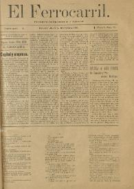 El Ferrocarril : periódico independiente y liberal. Cuarta época, tomo I, núm. 87, 30 de octubre de 1898