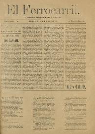 El Ferrocarril : periódico independiente y liberal. Cuarta época, tomo I, núm. 89, 6 de noviembre de 1898