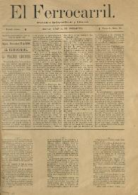 El Ferrocarril : periódico independiente y liberal. Cuarta época, tomo I, núm. 95, 27 de noviembre de 1898