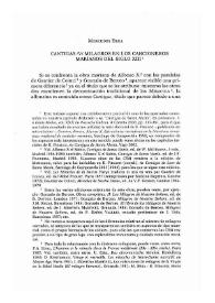 Cantigas / v / milagros en los cancioneros marianos del siglo XIII