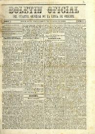 Boletín Oficial del Cuartel General de la Línea de Oriente. Tomo I, núm. 11, 22 de noviembre de 1866