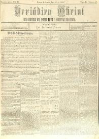 Periódico Oficial del Gobierno del Estado Libre y Soberano de Oaxaca. Primera época, año III, Tomo IV, núm. 59, julio 26 de 1884