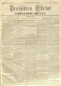 Periódico Oficial del Gobierno del Estado Libre y Soberano de Oaxaca. Primera época, año IV, Tomo V, núm. 55, julio 12 de 1885