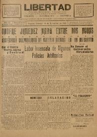 Libertad : Semanario Independiente Consagrado a la Lucha en Favor de los Intereses Colectivos. Año IV, núm. 119, domingo 24 de diciembre de 1933