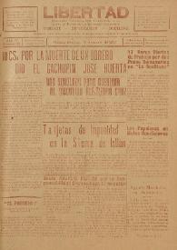 Libertad : Semanario Independiente Consagrado a la Lucha en Favor de los Intereses Colectivos. Año IV, núm. 121, domingo 7 de enero de 1934