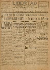 Libertad : Semanario Independiente Consagrado a la Lucha en Favor de los Intereses Colectivos. Año IV, núm. 122, domingo 14 de enero de 1934