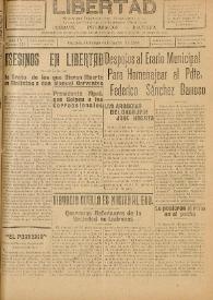 Libertad : Semanario Independiente Consagrado a la Lucha en Favor de los Intereses Colectivos. Año IV, núm. 130, domingo 4 de marzo de 1934