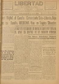 Libertad : Semanario Independiente Consagrado a la Lucha en Favor de los Intereses Colectivos. Año IV, núm. 138, domingo 29 de abril de 1934