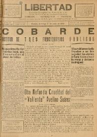 Libertad : Semanario Independiente Consagrado a la Lucha en Favor de los Intereses Colectivos. Año IV, núm. 143, domingo 3 de junio de 1934