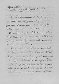 Carta de Juan Valera a Sofía Valera. Legación de España en Bruselas, 29 de agosto de 1886
