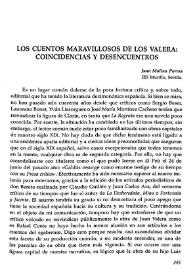 Los cuentos maravillosos de los Valera : coincidencias y desencuentros 