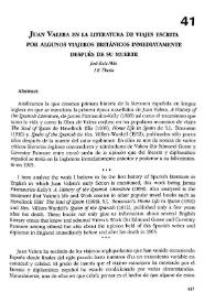 Juan Valera en la literatura de viajes escrita por algunos viajeros británicos inmediatamente después de su muerte 