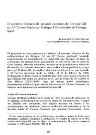 El contexto literario de las publicaciones de Enrique Gil en 