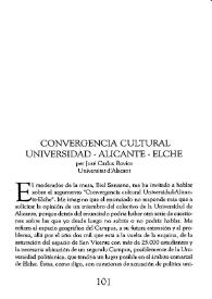 Convergencia cultural Universidad - Alicante - Elche