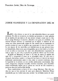 Jorge Manrique y la Generación del 98